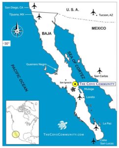 Baja Map The Cove Community Near Loreto Santa Rosalia